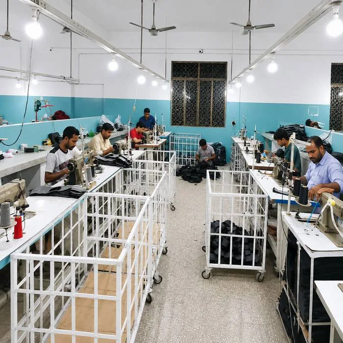 buzy industrial sewing workshop in action in prohand industires