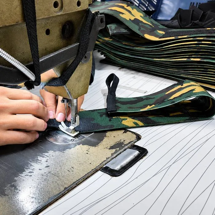 industrial sewing of camouflage wrist wraps by prohand industries